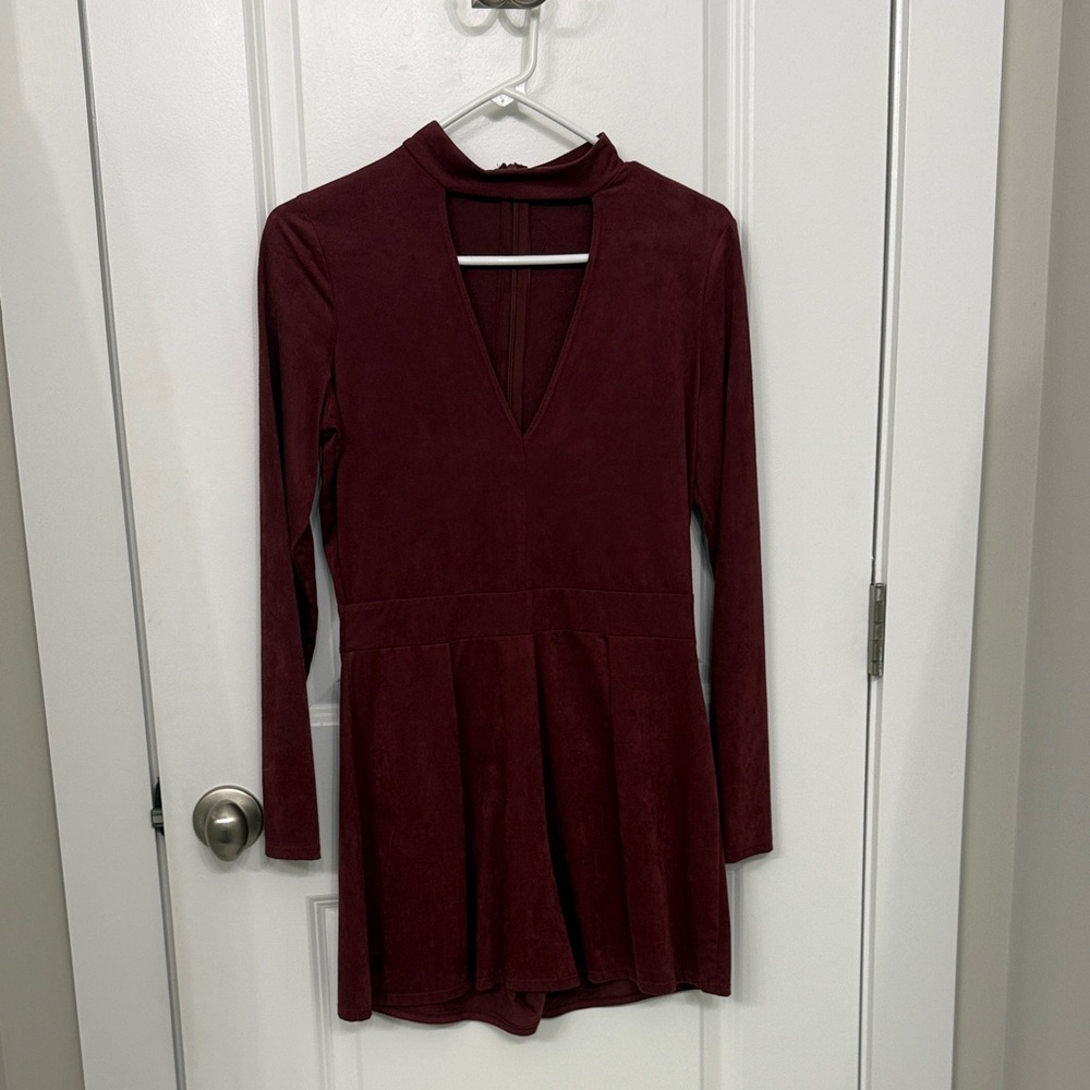 Suede Romper